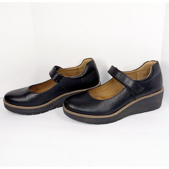 Sofft Euro Soft Womens Franlee Mary Jane Wedge Shoes Black Retro Y2K Comfort 9 - Picture 1 of 16